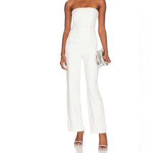 Keke Strapless Jumpsuit in Ivory